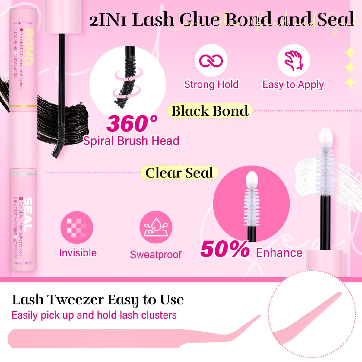 PHKERATA lash glue bond and seal included in kit