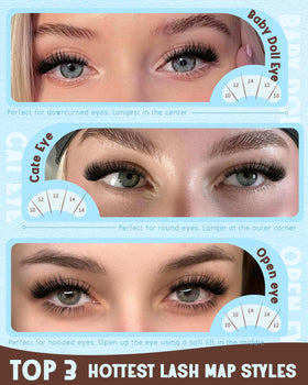 PHKERATA Short Fluffy Lash Clusters Kit contents overview