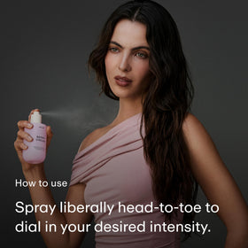 PHLUR Berry Cream Body Mist 3 Fl Oz on a vanity