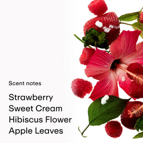 PHLUR Berry Cream Body Mist packaging with floral accents
