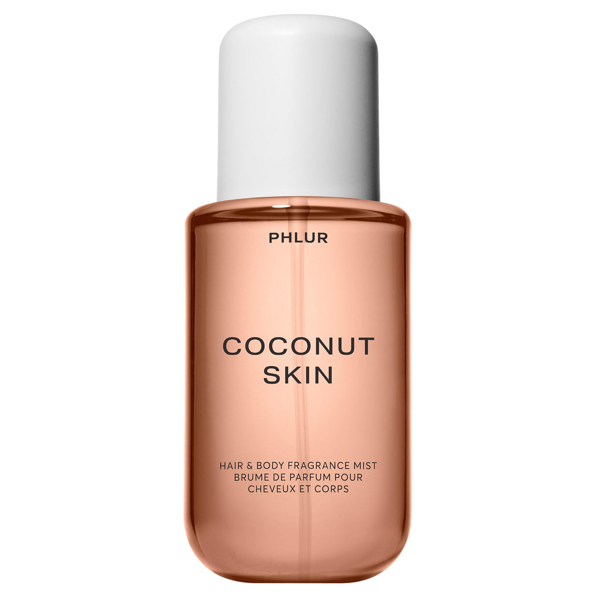 PHLUR Coconut Skin Body Mist front view with tropical design