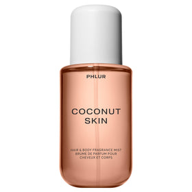 PHLUR Coconut Skin Body Mist front view with tropical design
