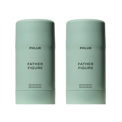 PHLUR Father Figure Natural Deodorant front view, 2-pack