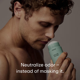 PHLUR Father Figure Natural Deodorant showing texture on skin