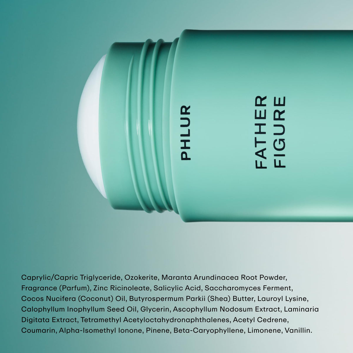 PHLUR Father Figure Natural Deodorant with natural background