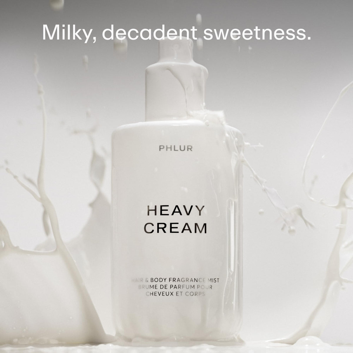 PHLUR Heavy Cream Body Mist packaging and label