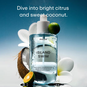 PHLUR Island Swim Body Mist 8 Fl Oz bottle side view