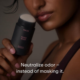 PHLUR Rose Whip Natural Deodorant opened showing product