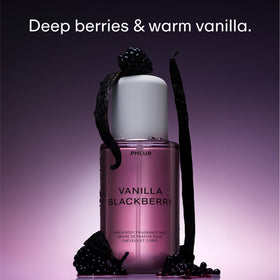 PHLUR Vanilla Blackberry Body Mist bottle with cap