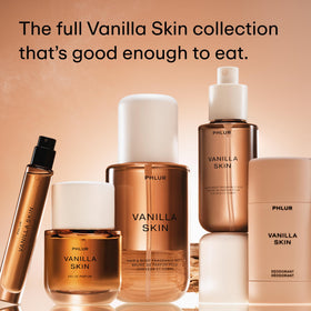 PHLUR Vanilla Skin Body Mist on a vanity table