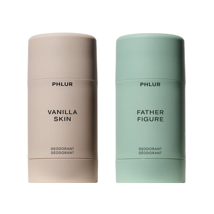 PHLUR Vanilla Skin & Father Figure Deodorant Set front view