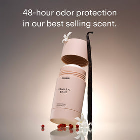 PHLUR Vanilla Skin Natural Deodorant packaging side view