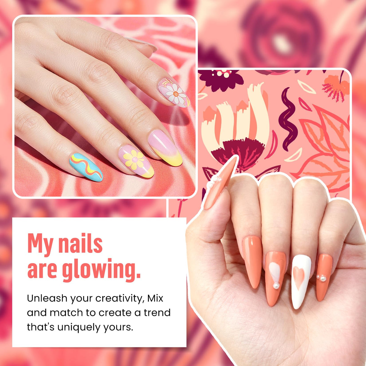 phoenixy gel nail polish kit showing base and top coat