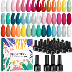 Phoenixy Gel Nail Polish Set 24 PCS with various colours
