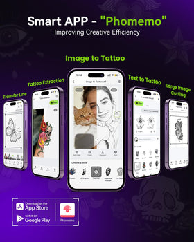 Phomemo M08F Plus Tattoo Stencil Printer with included transfer papers