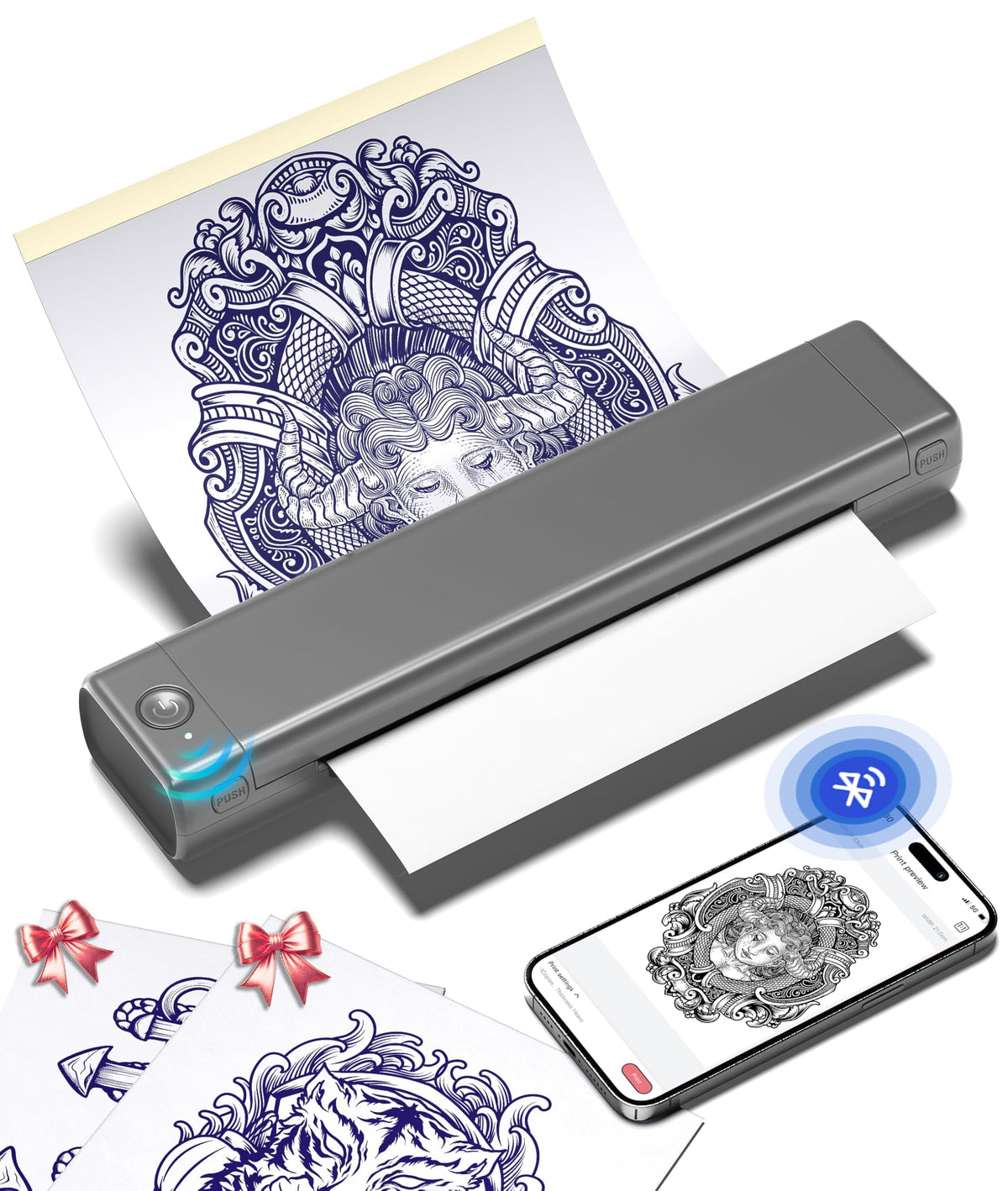 Phomemo M08F Tattoo Stencil Printer front view