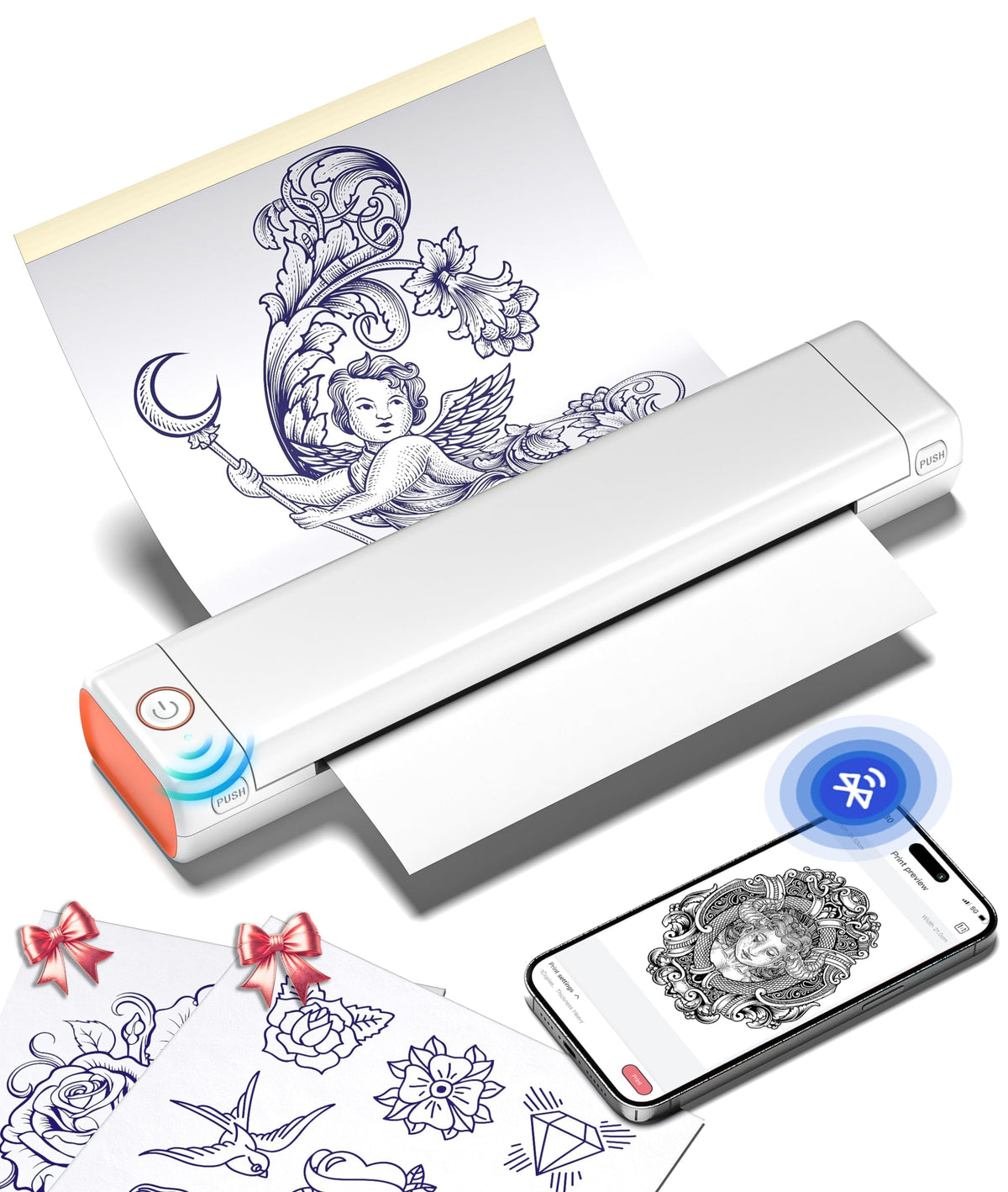Phomemo M08F Tattoo Stencil Printer front view
