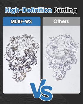 Phomemo M08F Tattoo Stencil Printer showing printing process