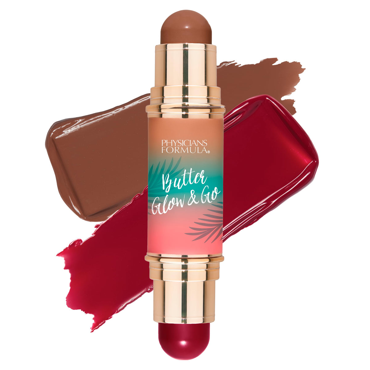 Physicians Formula Butter Glow & Go Multiuse Stick front view in Beach Bum Plum