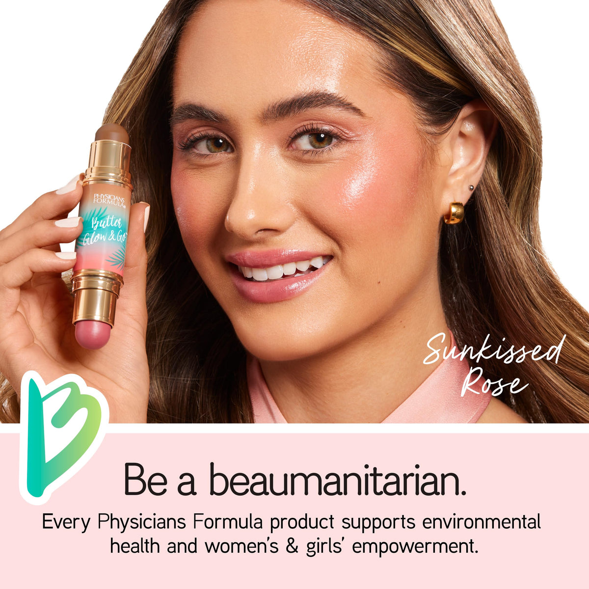 Physicians Formula Butter Glow & Go Multiuse Stick swatched on skin