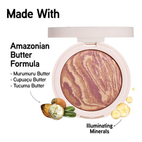 Physicians Formula Butter Glow Pressed Powder brush application