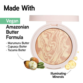 Physicians Formula Butter Glow Pressed Powder with makeup brush