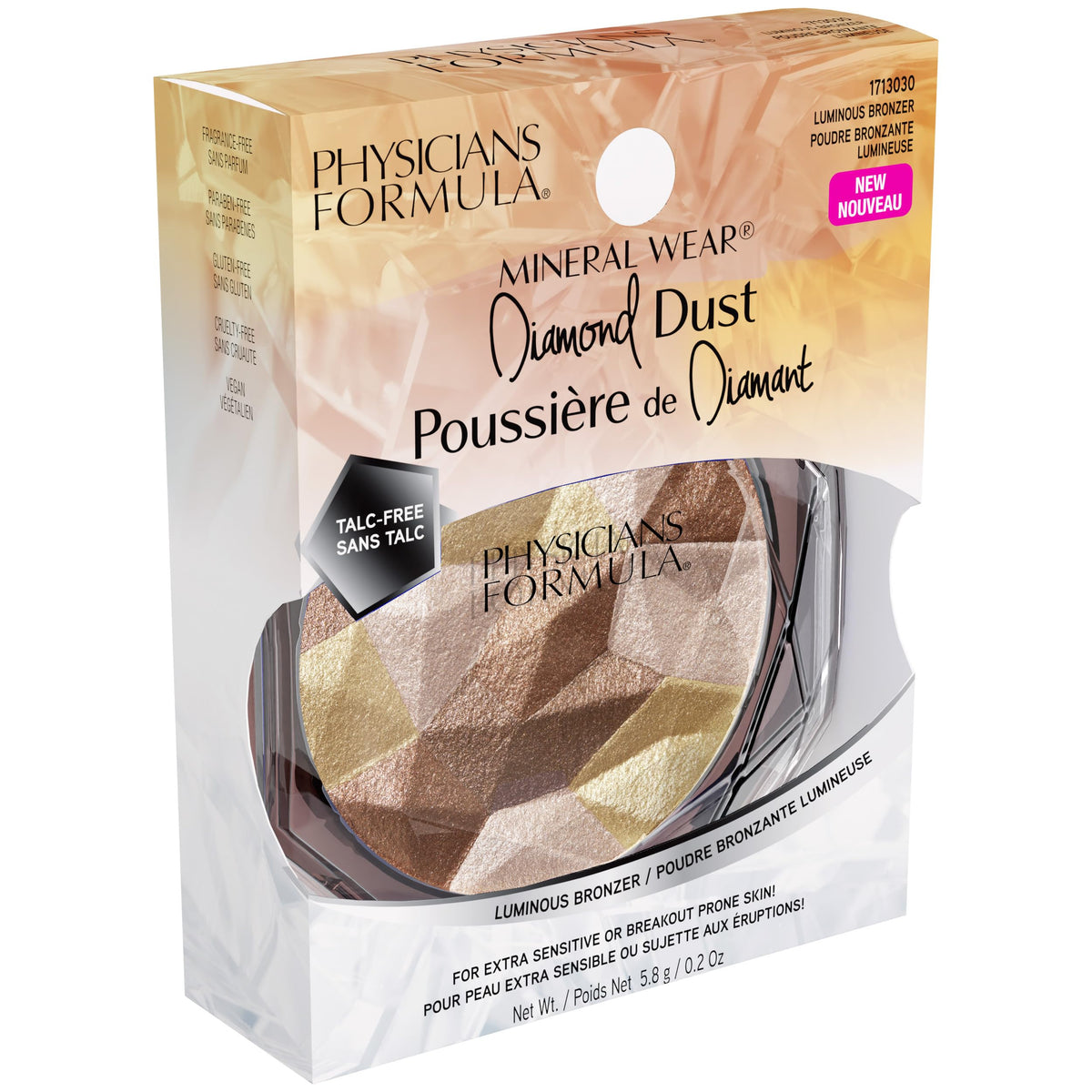 Physicians Formula Mineral Wear Diamond Dust Luminous Bronzer on skin