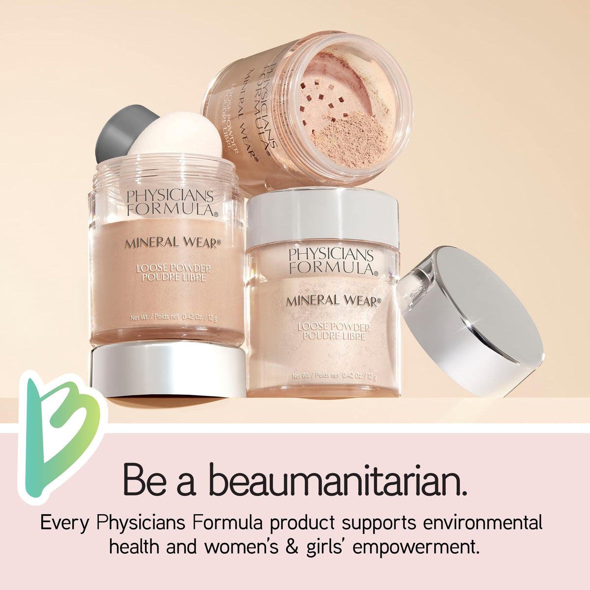 Physicians Formula Mineral Wear Loose Powder open showing powder inside