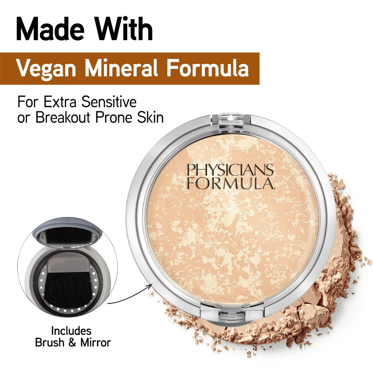 Physicians Formula Mineral Wear Talc-Free Face Powder translucent texture close-up