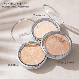 Physicians Formula Mineral Wear Talc-Free Face Powder translucent with makeup brushes