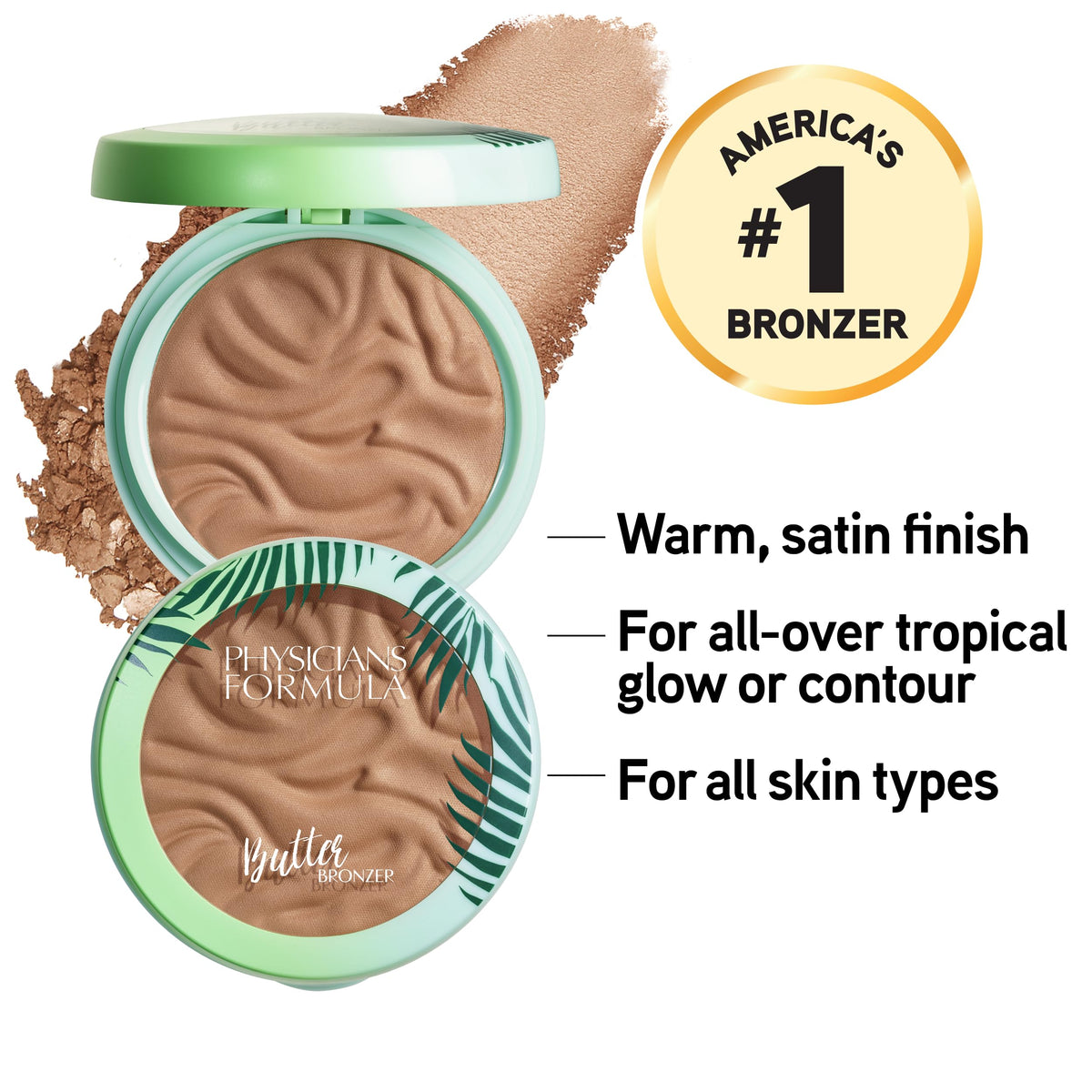 Physicians Formula Murumuru Butter Bronzer pressed powder close-up