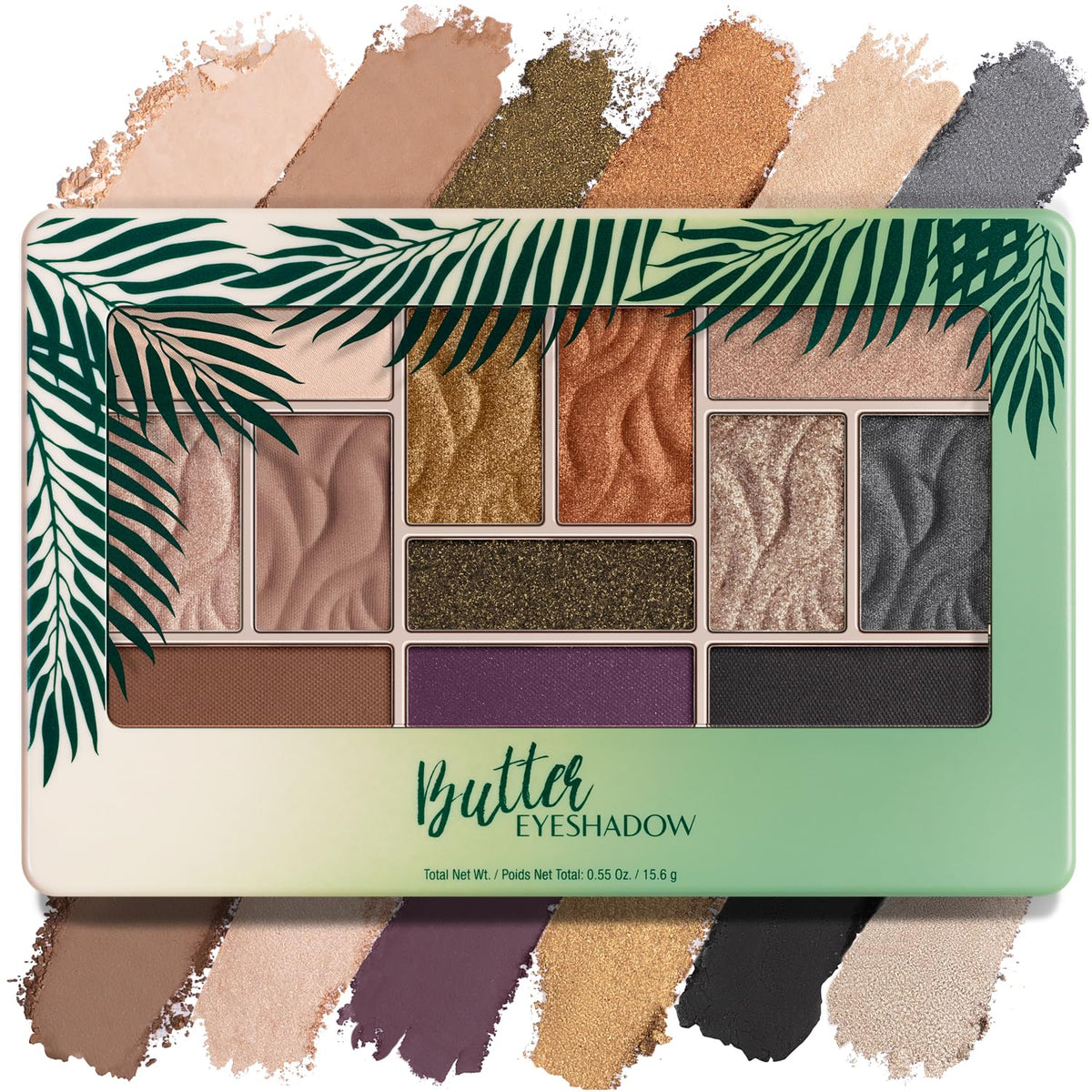 Physicians Formula Murumuru Butter Eyeshadow Palette front view with 12 shades