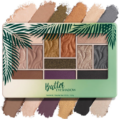 Physicians Formula Murumuru Butter Eyeshadow Palette front view with 12 shades