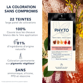 PHYTO Phytocolor 1 Black hair dye cream close-up