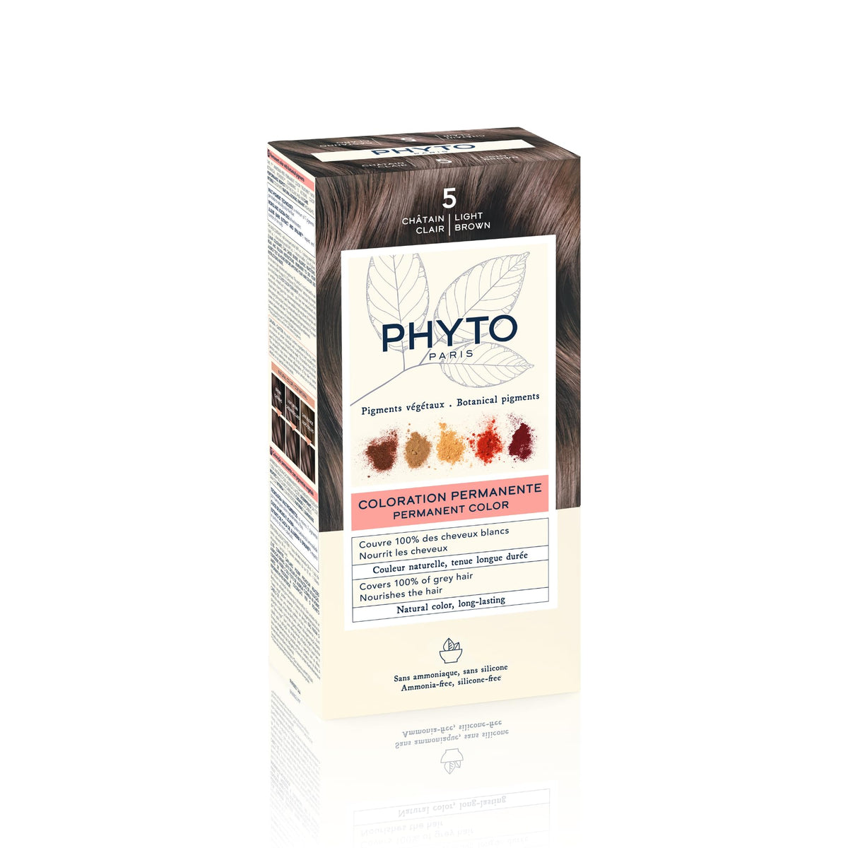PHYTO Phytocolor 5 Light Brown Permanent Hair Color box front view