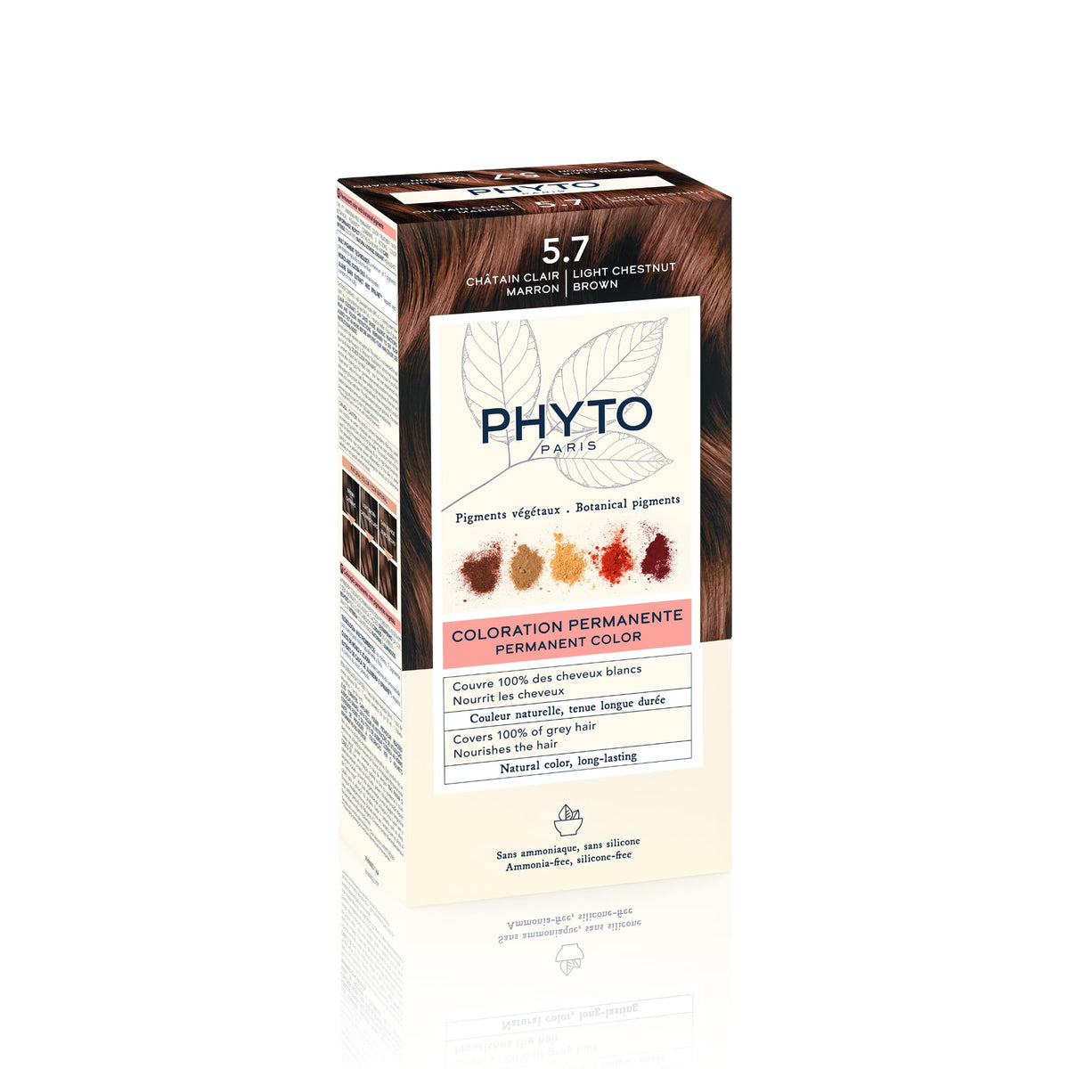 PHYTO Phytocolor Permanent Hair Color 5.7 Light Chestnut Brown packaging front view
