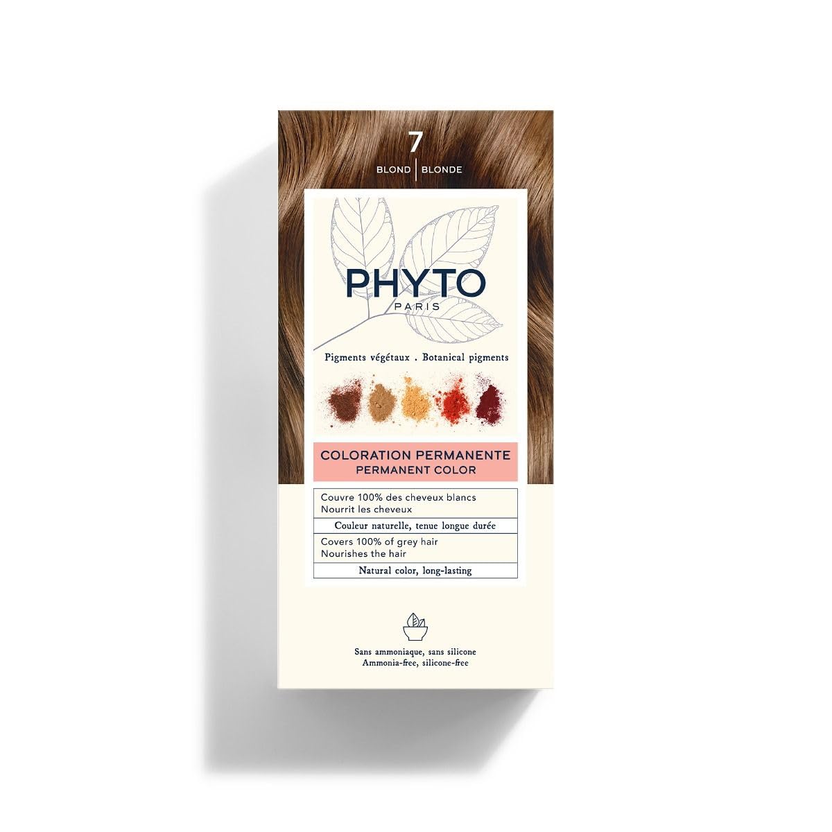 PHYTO Phytocolor Permanent Hair Color 7 Blonde packaging front view