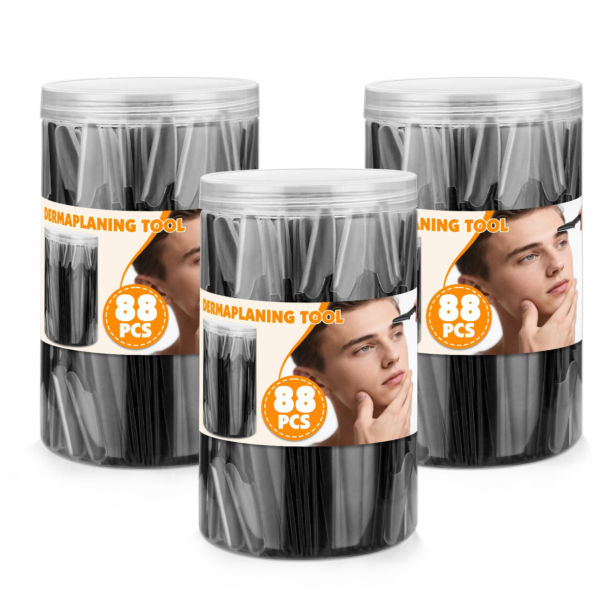 Phyyixs 3-Pack Dermaplaning Tool with reusable jar
