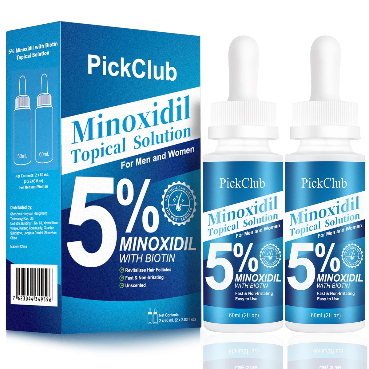 PickClub 5% Minoxidil Hair Regrowth Serum front view
