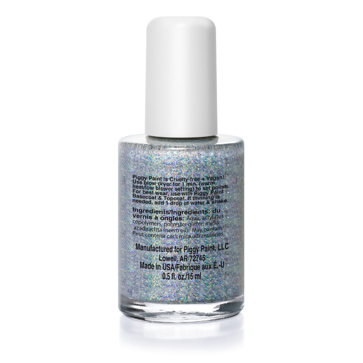 Piggy Paint Glitterbug nail polish bottle side view