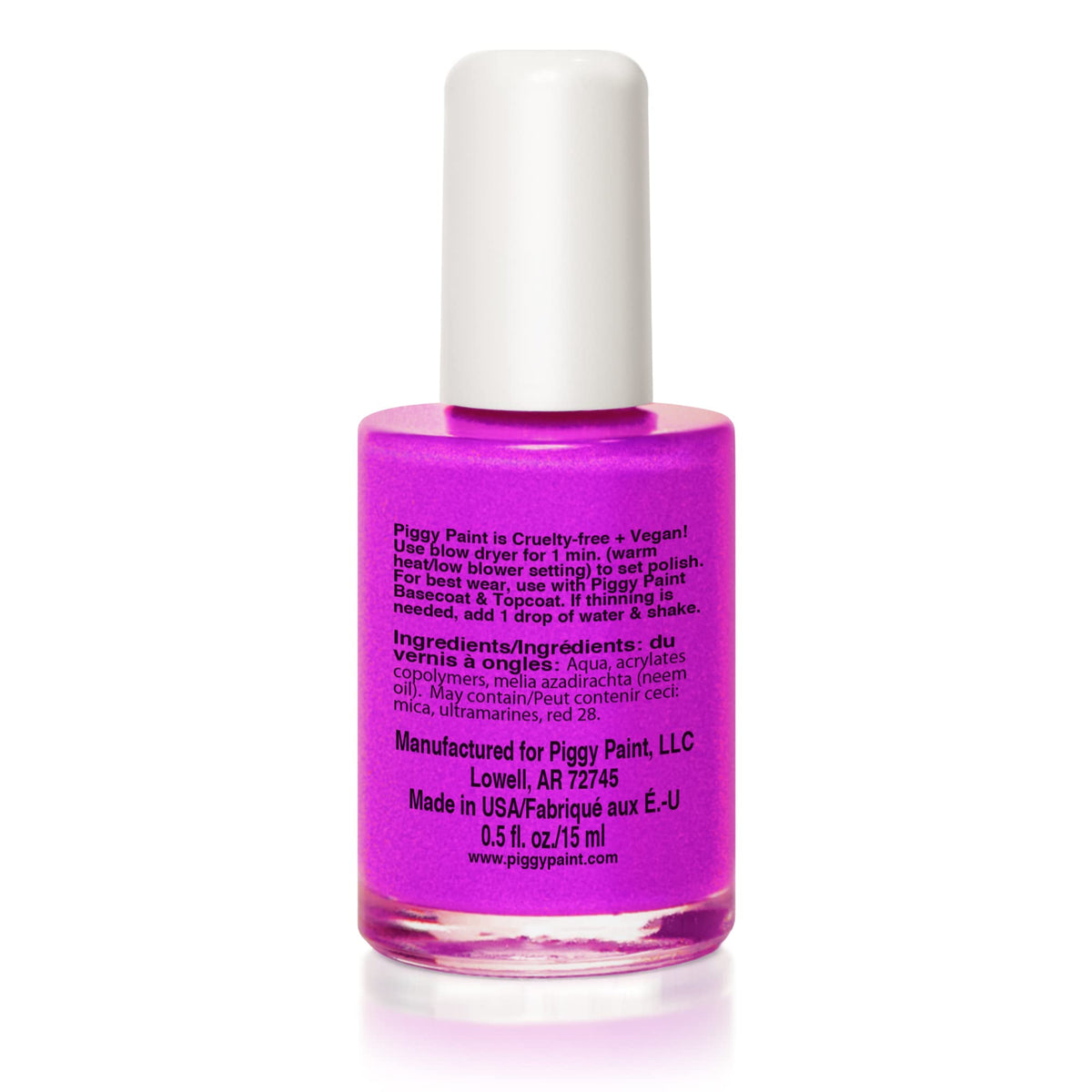 Piggy Paint Groovy Grape 15ml nail polish bottle side view