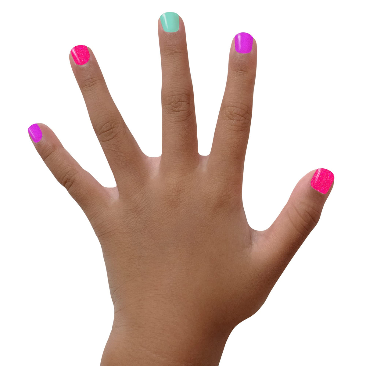 Piggy Paint nail art accessories displayed with polish