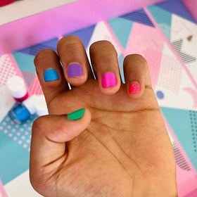 Piggy Paint Nail Polish application process demonstration