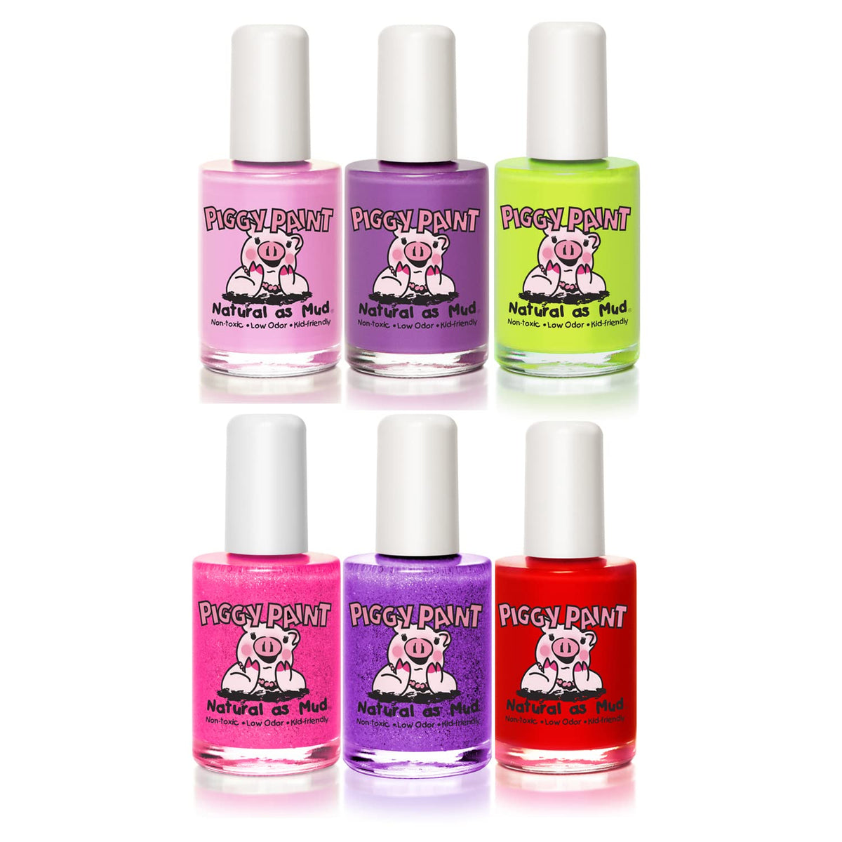 Piggy Paint Nail Polish in vibrant colours on display