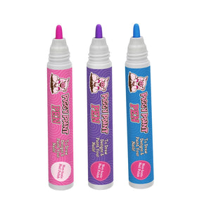 Piggy Paint Nail Polish Pens bundle with pink, purple, and blue colours