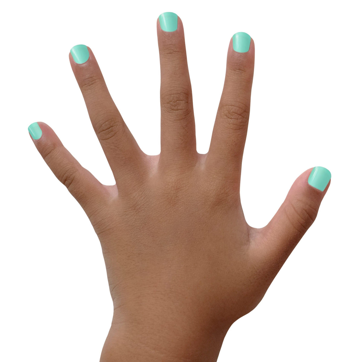 Piggy Paint Seafoam Green Nail Polish bottle with cap off