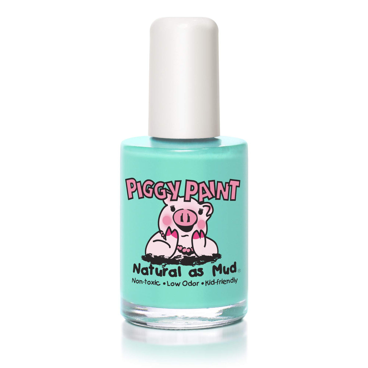 Piggy Paint Seafoam Green Nail Polish front view 0.5 oz bottle