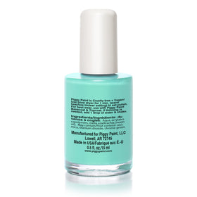 Piggy Paint Seafoam Green Nail Polish with brush close-up