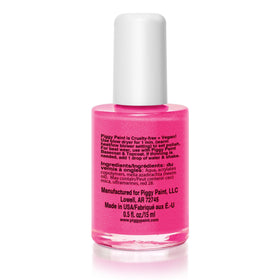 Piggy Paint Shimmery Pink Nail Polish bottle side view