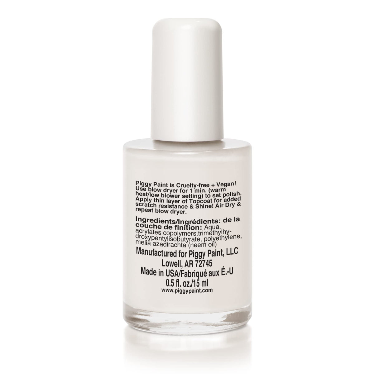 Piggy Paint Shine Topcoat with brush applicator